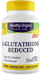 Глутатіон, L-Glutathione, Setria, знижений, 500 мг, 60 капсул Healthy Origins vit0001600