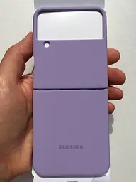 Оригінальний силіконовий чохол Silicone Cover with Ring Samsung Galaxy Flip4 Bora Purple (EF-PF721TVEGUA) - мініатюра 7