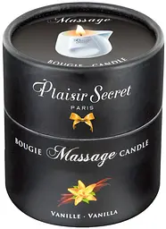 Масажна свічка Plaisir Secrets Vanilla білого кольору