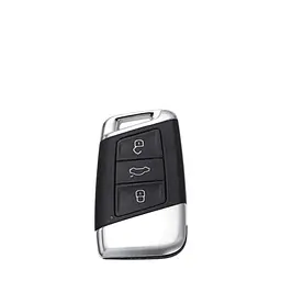 Чохол ключа Volkswagen (карбон, пласка форма)+ремінець+брелок - мініатюра 2