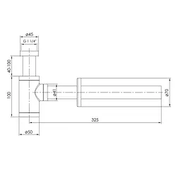 Сифон для умивальника Imprese Brenta ZMK091908600 графітовий хром - мініатюра 2