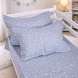 Дитяча постільна білизна MIRSON TEENAGER фланель Grey Stars 200х220см (2200012804629) - мініатюра 6