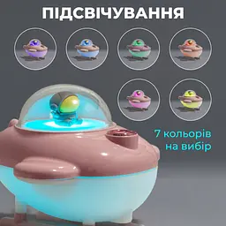 Зволожувач повітря для дитячої кімнати Літачок 220 мл, рожевий Happy Life HPBH17128P - мініатюра 6