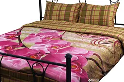 Комплект постільної білизни Руно 0-1315Fuchsia набивний сатин євростандарт (845.137К_20-1315Fuchsia) - мініатюра 3