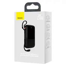 Портативна батарея Baseus PPQD040001 Qpow Pro 20000 mAh з вбудованим кабелем iPhone - мініатюра 5