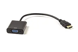 Кабель-перехідник PowerPlant HDXiaomi - VGA, 0.15м, позолочені конектори, чорний