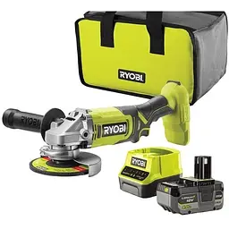 Шліфувальна машина Ryobi ONE+ RAG18125-1C40S 125мм, 18V, 1х4А·год 9000об/хв, сумка (5133005643)