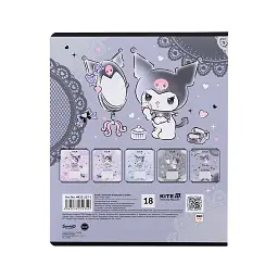 Зошит Kite Kuromi, 18 аркушів, лінія (HK25-237-1) - мініатюра 8