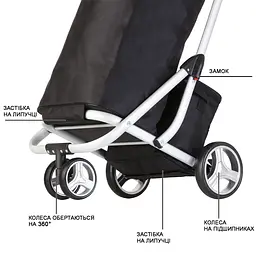 Сумка-візок ShoppingCruiser 3 Wheels Black (604349) - мініатюра 2