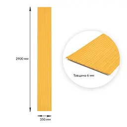 Панель-рейка Sticker Wall в рулоні 2900х350х6мм Золотий SW-00002069 - мініатюра 3