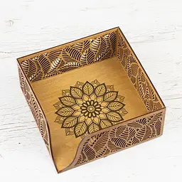 Дерев'яна серветниця VANZA LEAF oak - L (21 см) - мініатюра 4