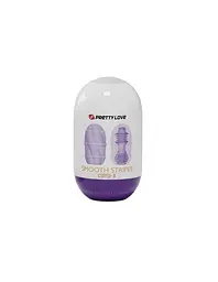 Мастурбатор міні з ребристим рельєфом Pretty Love Smooth Stripes Cupid X Egg, фіолетовий
