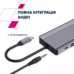 Порт-реплікатор Canyon Docking Station DS-16 13 in 1 4K USB-C hub (CNS-TDS16) - мініатюра 9