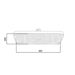 Верхній душ Qtap Hlavova 300x200 мм прямокутний QTHLA107BLM45783 Black matt, Чорний матовий - мініатюра 2