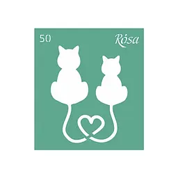 Багаторазовий трафарет 3625150 самоклеючий, №50, 9х10 см, серія "Love"