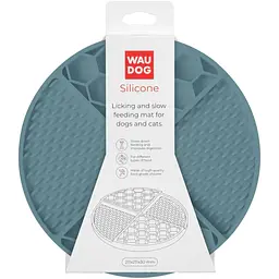 Миска-килимок для собак та котів Waudog Silicone для повільного харчування 211х211х30 мм сірий - мініатюра 3
