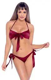 Комплект Cottelli Lingerie Bra and Briefs S/M червоний - мініатюра 2