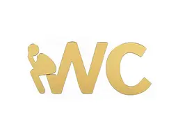 Дзеркальний декор акриловий самоклеючий STICKER WALL WC золото 3шт (D) SW-00002525 - мініатюра 2
