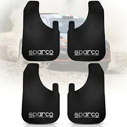 Бризковики великі чорні 4 шт Sparco 450х280- з вирізом (гумно-пласт)