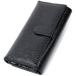 Лакований шкіряний гаманець з блоком для кредитних карток ST Leather 22683 чорний - мініатюра 6