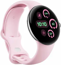 Смарт-годинник Google Pixel Watch 3 41 mm Wi-Fi Polished Silver Aluminum Case/Rose Quartz Active Band - мініатюра 3