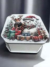 Подарункова коробка квадратна (ХДФ) 29x29x10 см. №5 - мініатюра 6