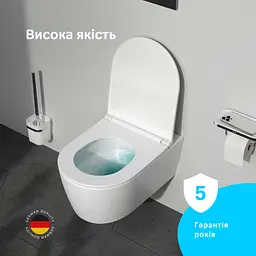 Унітаз підвісний AM.PM Func AquaSpin Rimless з сидінням Soft Close дюропласт white CFA1903SC - мініатюра 3