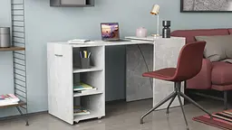Стіл-тумба трансформер Смарт 1/2 Ferrum-decor 750x1450x600 ДСП Бетон 16 мм (FRD-105080) - мініатюра 10