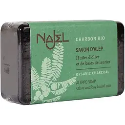 Алеппское мыло Najel Aleppo Soap Organic Charcoal с органическим растительным углем 100 г