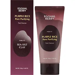 Паста для вмивання обличчя Eqqualberry Pore Fit Purple Rice Pore Purifying Pack Cleanser очищувальна 130 г - мініатюра 2