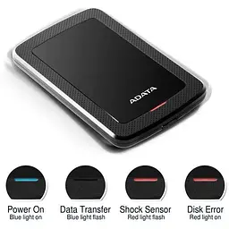 Жорсткий диск зовнішній Adata HV300 2 TB DashDrive Durable USB 3.2 чорний - мініатюра 7