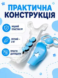 Дитячі ходунки-біговел блакитні 54 × 24 × 40 см, каталка на 4 колесах від 9 місяців (49675932) - мініатюра 4