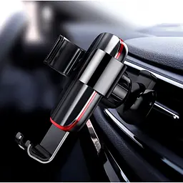 Тримач в машину Baseus Metal Age Gravity Car Mount Air Outlet Version срібний (21739) - мініатюра 3