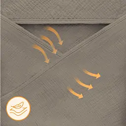 Рушник з капюшоном Lionelo Muslin Hooded Towel Beige Cappuccino 80х80 см - мініатюра 4
