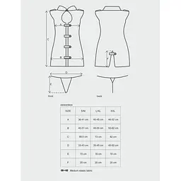 Еротичний костюм стюардеси Obsessive Stewardess 3 pcs costume grey S/M, сірий - мініатюра 7