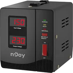 Стабілізатор напруги Njoy Alvis 1000 (AVRL-10001AL-CS01B) AVR, 1 розетка (Alvis 1000) - мініатюра 2