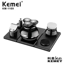 Електробритва Kemei Km-1109 (сухе та вологе гоління) - мініатюра 2