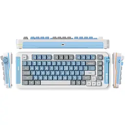 Ігрова клавіатура бездротова MCHOSE X75 Blue/Grey Сіро-голубий - мініатюра 2