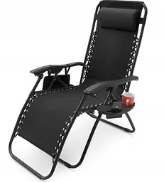 Шезлонг комплект крісло пляжне Jumi Zero Gravity max 120 кг 2 шт. - мініатюра 3