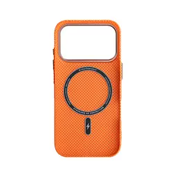 Чохол ArmorStandart LikeCarbon2 SE MagCase для Apple iPhone 17 Pro Kevlar Orange Rose Gold (ARM89168) - мініатюра 2