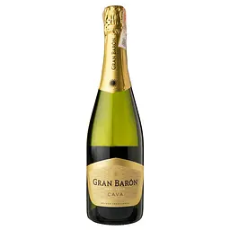 Вино игристое Gran Baron Cava Semi-seco DO, 11,5%, белое, полусухое, 0,75 л (718569)