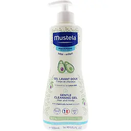 Ніжний очищуючий гель для голови та тіла Mustela Gentle Cleansing Gel 500 мл