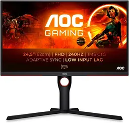 Б/В монітор 24.5" AOC 25G3ZM/BK Full HD 240Hz VA 0.5ms FreeSync