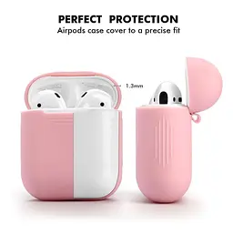 Чохол для бездротових навушників чохол для Airpods 1/2 Рожевий чохол для еїрс чохол на аірпідс - мініатюра 3