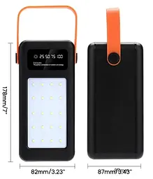 Повербанк No Brand Tugii Y108 Power Bank 80000 мАг Чорний (2104619077) - мініатюра 5