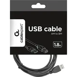 Кабель Cablexpert USB 2.0 AM/BM 1.8 m Black [CCP-USB2-AMBM-6] [119055] - мініатюра 4