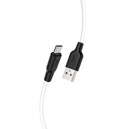 USB Cable Hoco X21 Silicone MicroUSB Black/White 1m - мініатюра 2