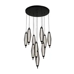 Світильник підвісний LED Levistella 79112293-10led BK, 45W, 4500K, металева сітка, для вітальні