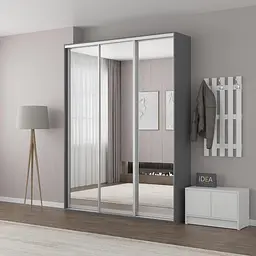 Шафа-купе Idea серія 2 190 x 60 x 240 см Антрацит Дзеркало