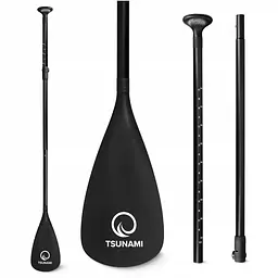 Весло для SUP дошки TSUNAMI 160-215 см регульоване, складне Black (P-5907739316462) - мініатюра 2